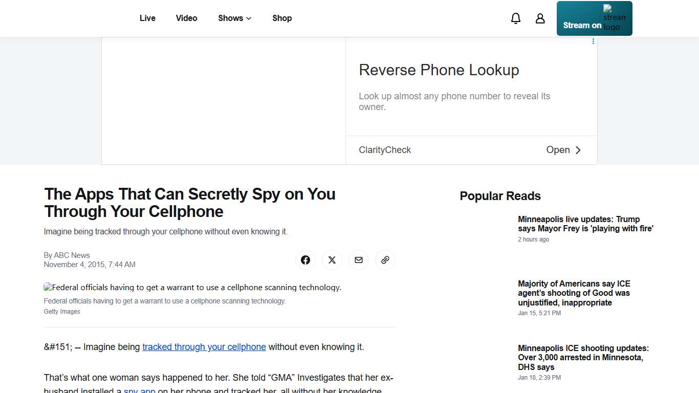 The Apps That Can Secretly Spy on You Through Your Cellphone - ABC News