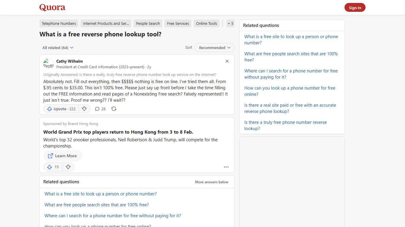 What is a free reverse phone lookup tool? - Quora
